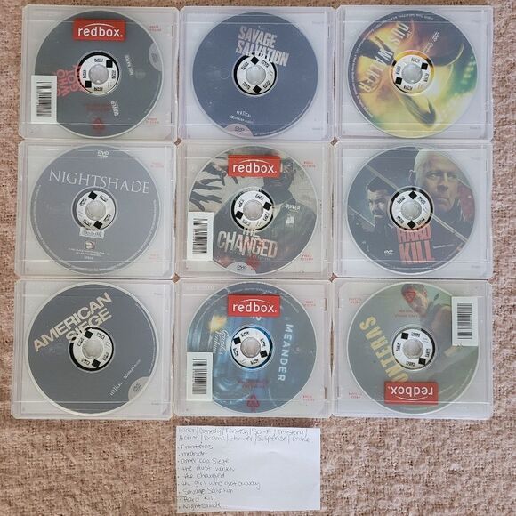 Collection of 9 Redbox DVDs with Various Titles - Picture 1 of 2